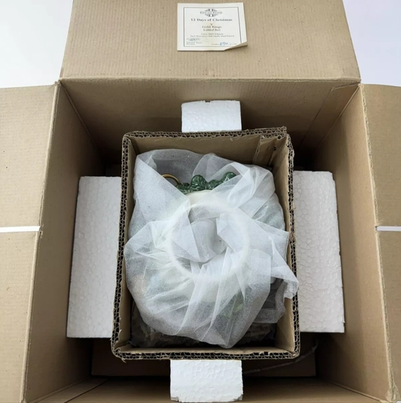 Fitz & Floyd 12 Days of Christmas Five Golden Rings Lidded Box - Picture 9 of 11